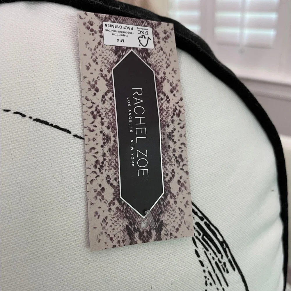 ‼️RACHEL ZOE HALLOWEEN BLACK & WHITE SKULL LARGE DECORATOR PILLOW ‼️LAST ONE